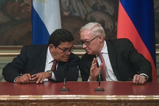 Подписание Совместного заявления Российской Федерации и Республики Никарагуа о неразмещении первым оружия в космосе