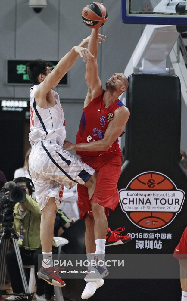 Баскетбол. Товарищеский матч. “Гуандун” – ЦСКА