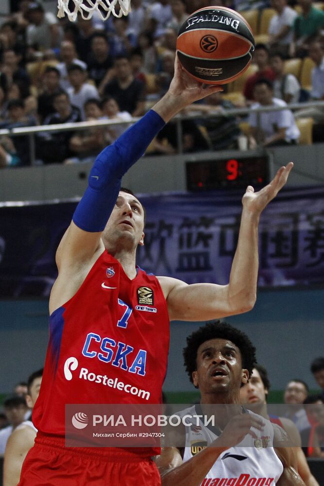 Баскетбол. Товарищеский матч. “Гуандун” – ЦСКА