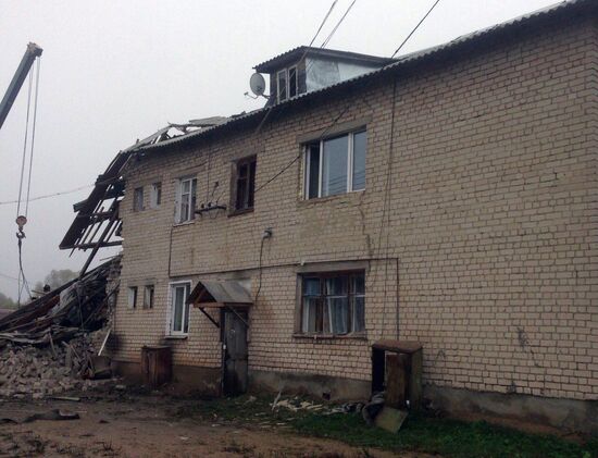 Обрушение подъезда жилого дома в Ивановской области