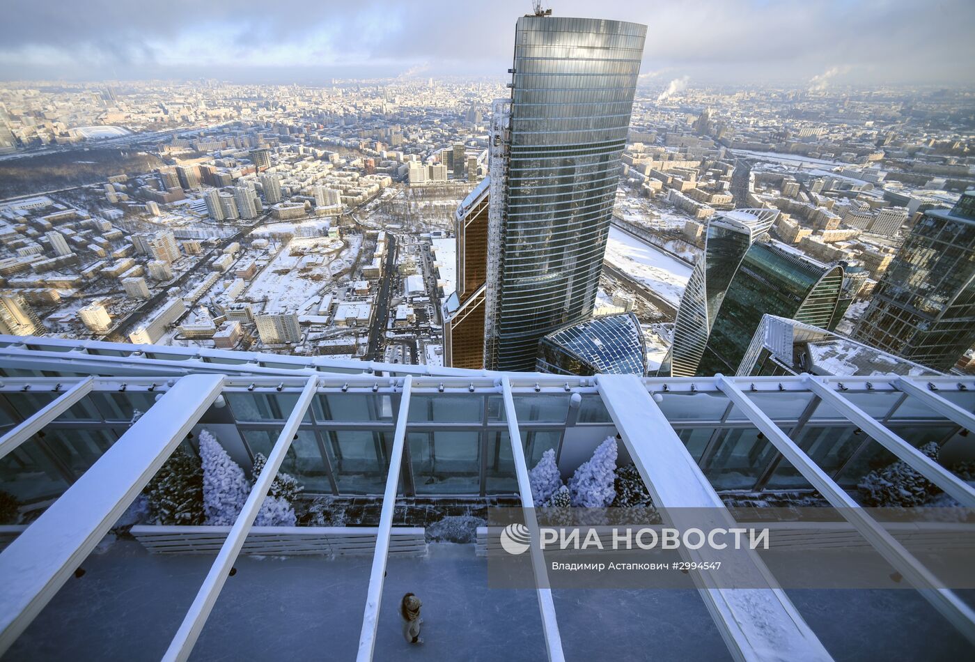Крыша башни око Москва Сити
