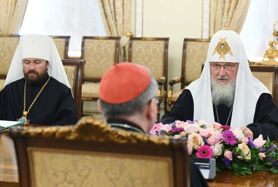 Встреча патриарха Кирилла с госсекретарем Ватикана П. Паролином
