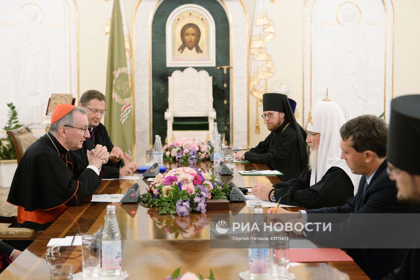 Встреча патриарха Кирилла с госсекретарем Ватикана П. Паролином