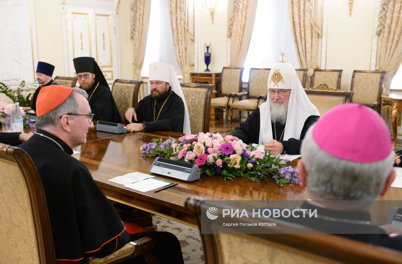 Встреча патриарха Кирилла с госсекретарем Ватикана П. Паролином
