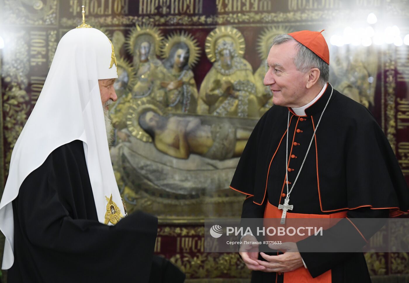 Встреча патриарха Кирилла с госсекретарем Ватикана П. Паролином