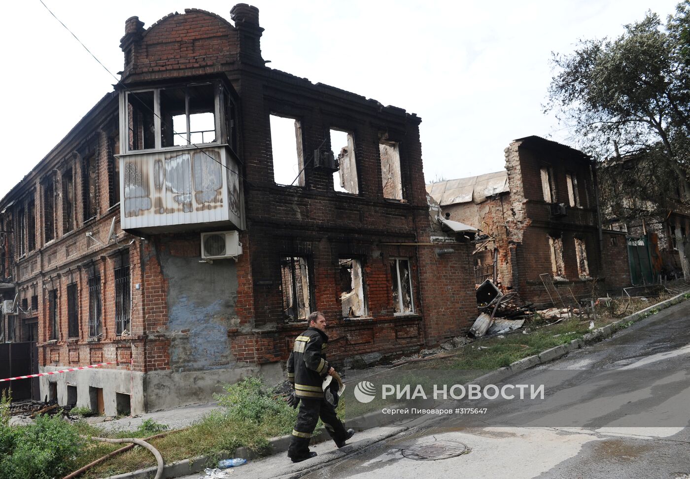 Последствия пожара в Ростове-на-Дону