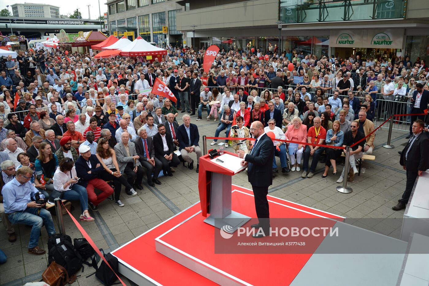 Предвыборное выступление кандидата в канцлеры Германии М. Шульца в Эссене