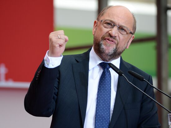 Предвыборное выступление кандидата в канцлеры Германии М. Шульца в Эссене