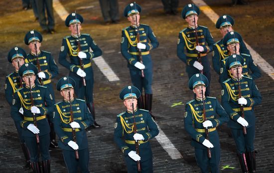 Церемония открытия X Международного военно-музыкального фестиваля "Спасская башня"