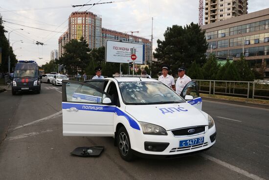 В Краснодаре совершено нападение на сотрудников ДПС