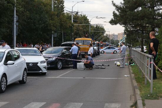 В Краснодаре совершено нападение на сотрудников ДПС