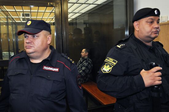 Заседание суда по делу Сергея Егорова, обвиняемого в массовом убийстве в Редкино