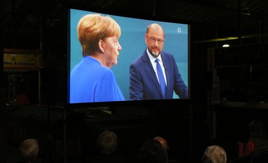 Предвыборные теледебаты А. Меркель и М. Шульца