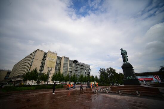 Открытие после реставрации памятника А. С. Пушкину
