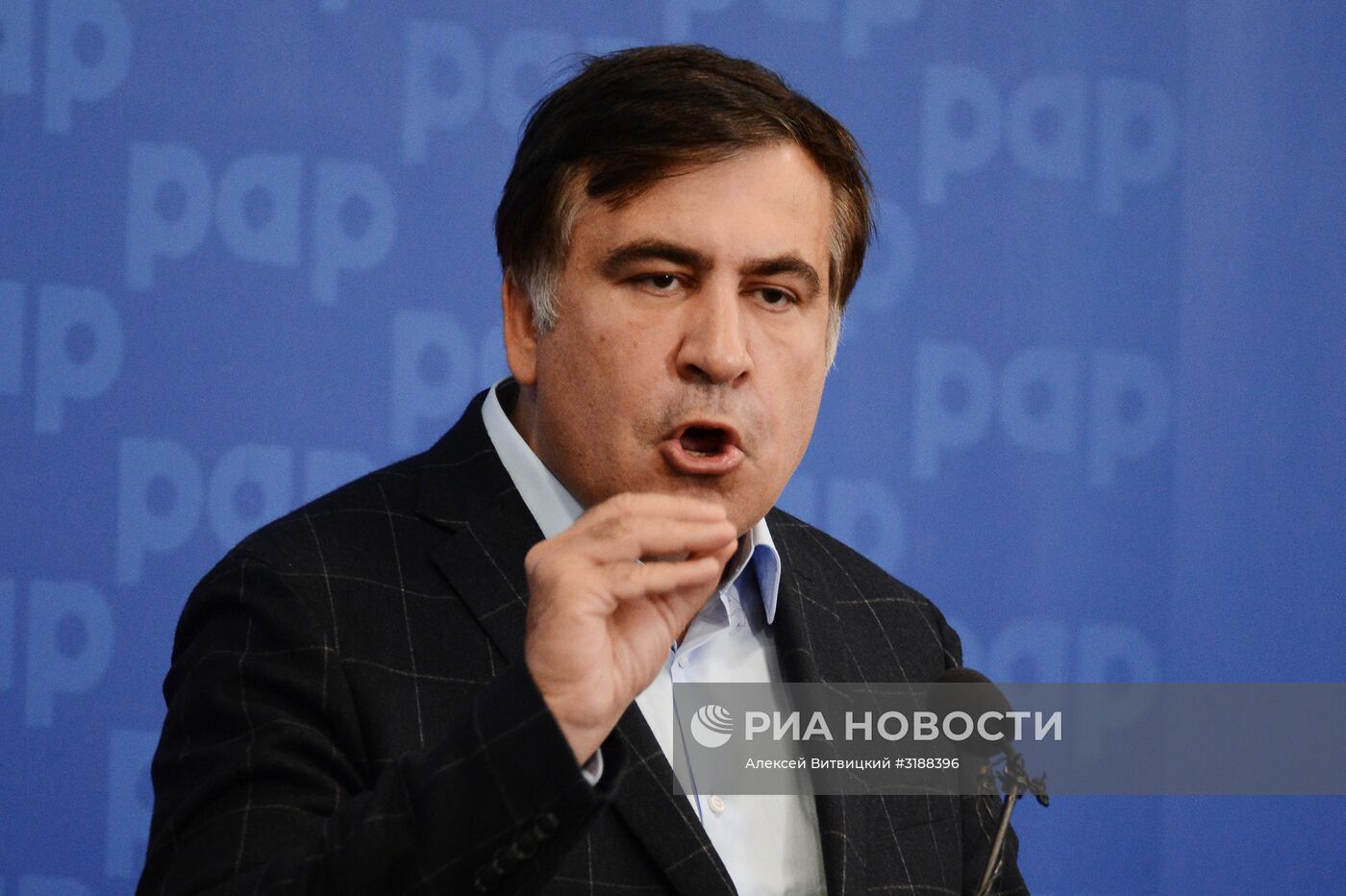 Пресс-конференция Михаила Саакашвили в Варшаве,