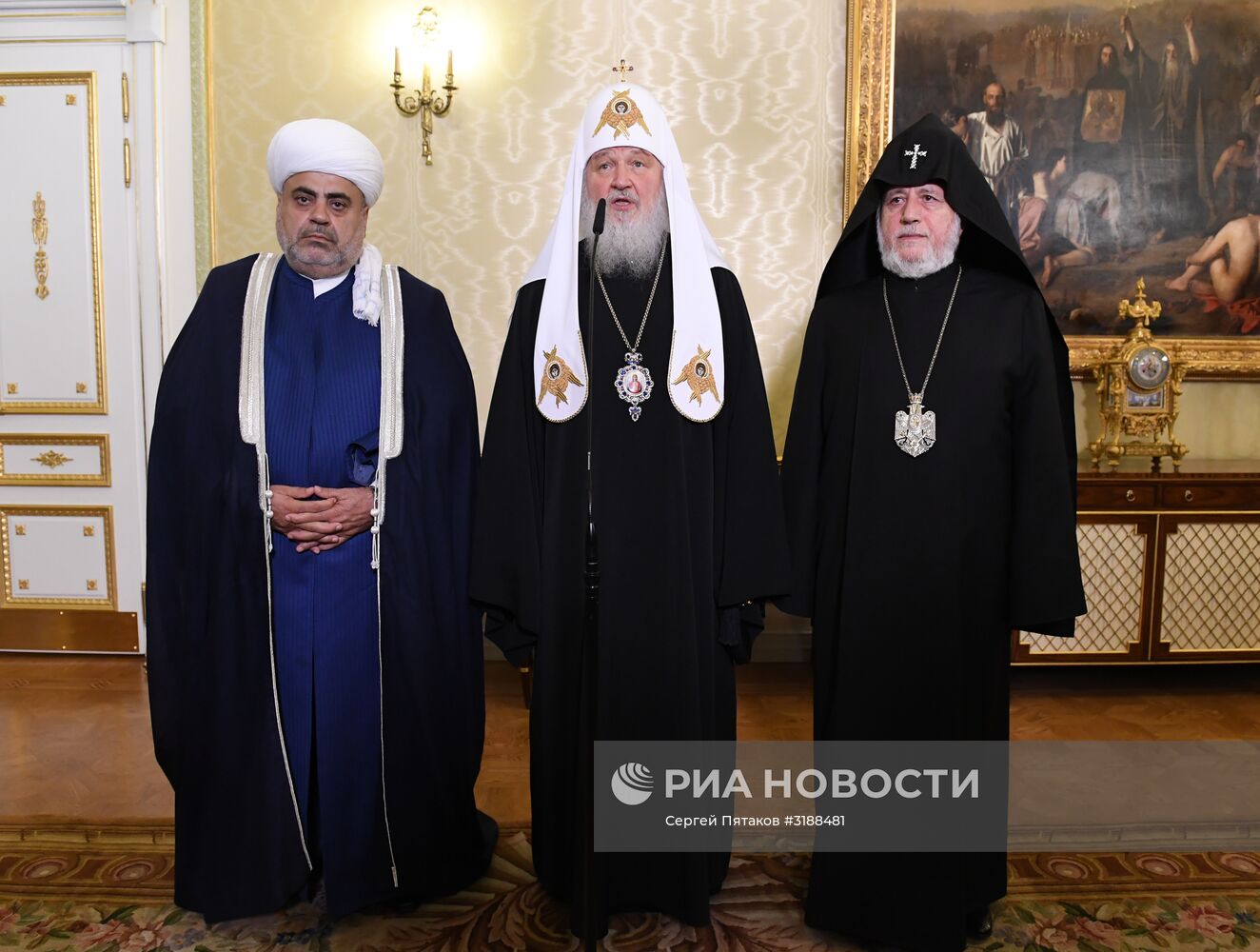 Встреча патриарха Кирилла с духовными лидерами Армении и Азербайджана