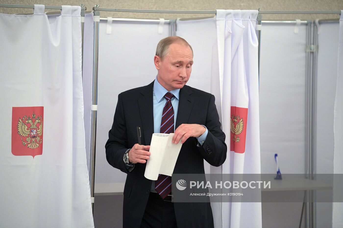 Президент РФ В. Путин на выборах в единый день голосования