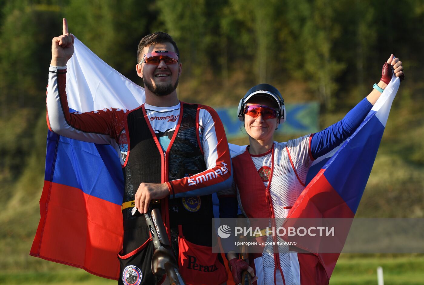 Стендовая стрельба. Чемпионат мира. Смешанные команды. Скит