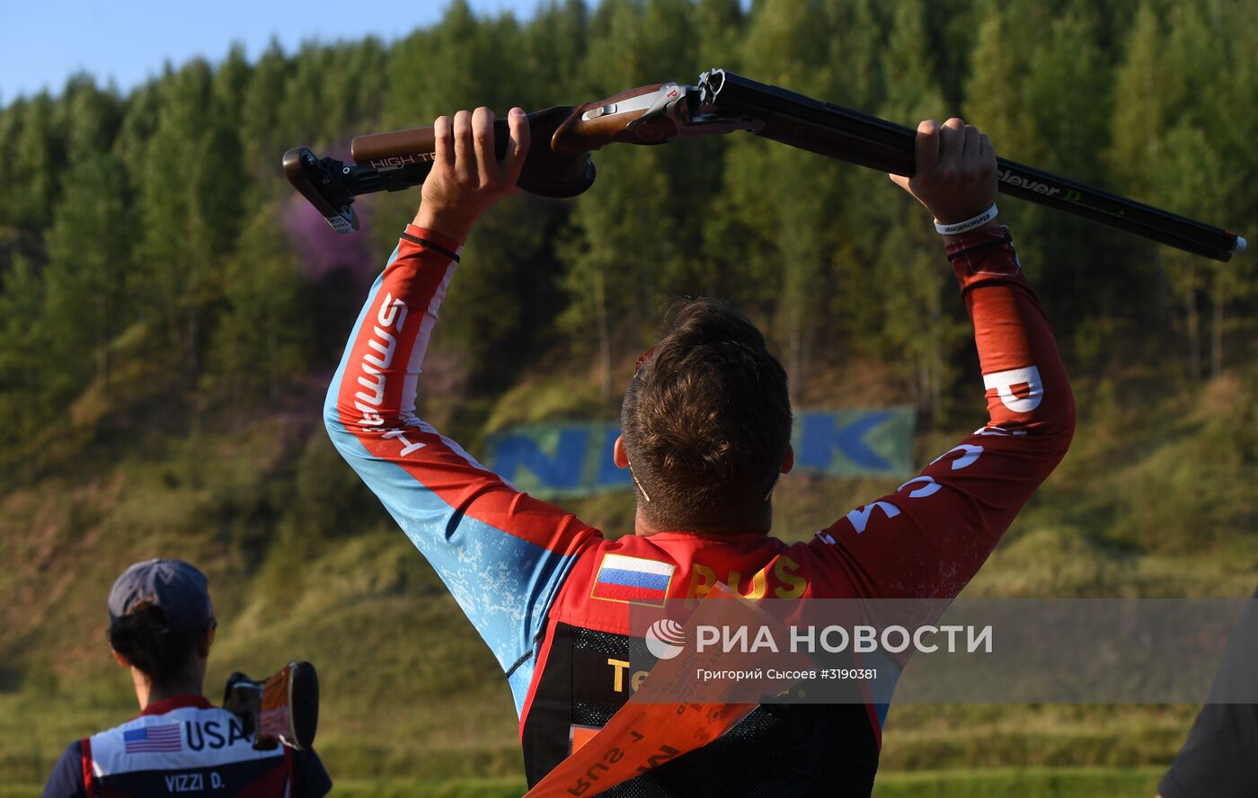 Стендовая стрельба. Чемпионат мира. Смешанные команды. Скит