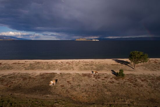 Акция по уборке берега и акватории озера Байкал от мусора