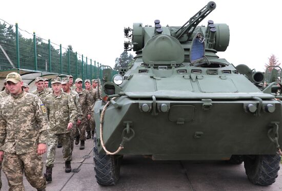 Церемония открытия военных учений Rapid Trident-2017 в Львовской области