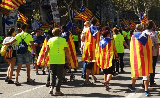 Акция в поддержку референдума в Барселоне