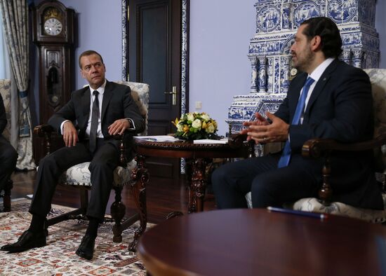 Премьер-министр РФ Д. Медведев встретился с председателем Совета министров Ливана С. Харири
