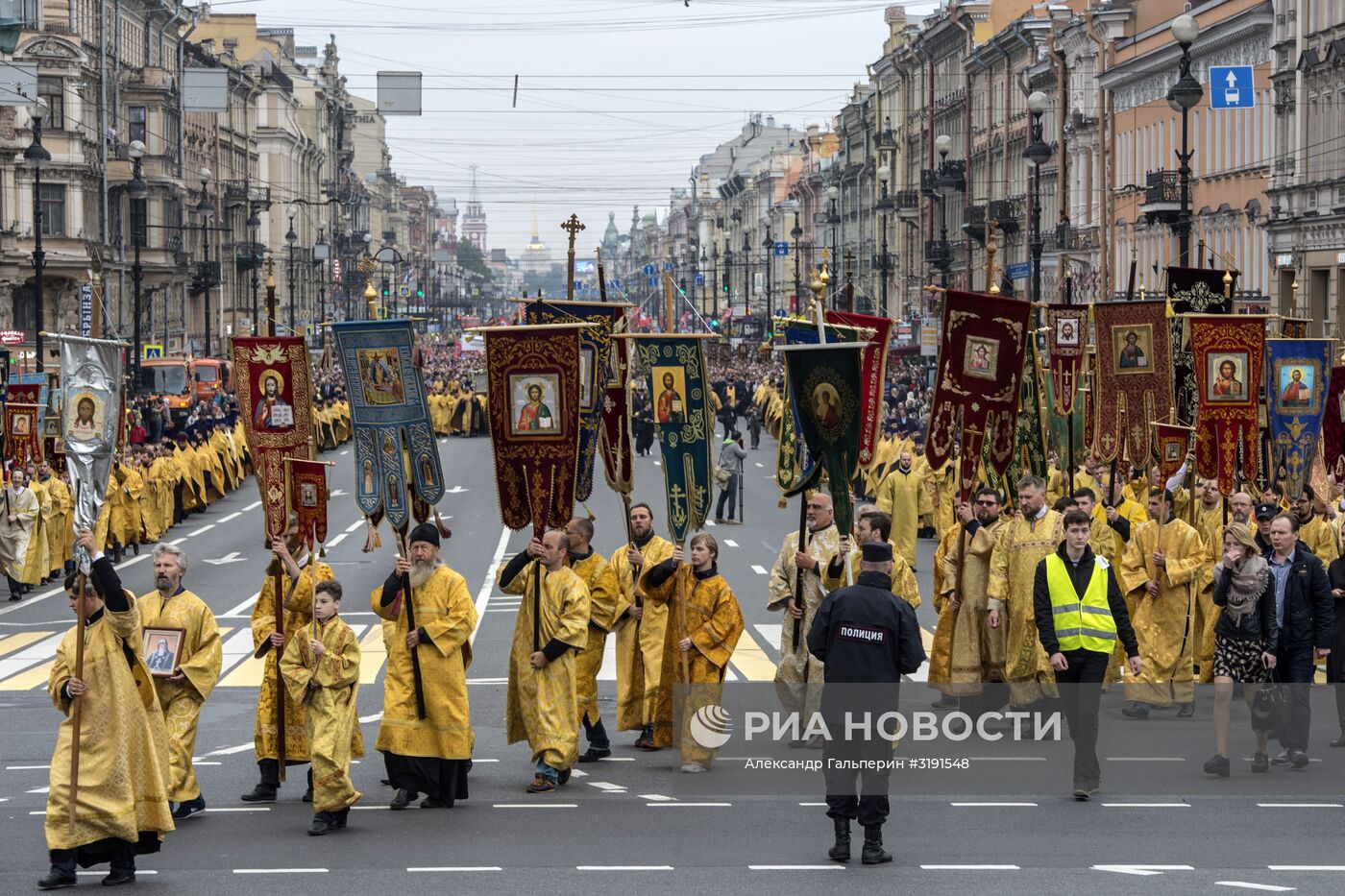Крестный ход в честь Александра Невского в Санкт-Петербурге