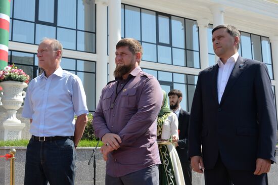 Поездка секретаря Совета безопасности РФ Н. Патрушева в Чеченскую Республику
