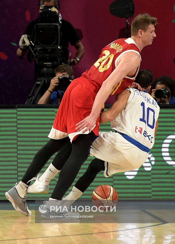 Баскетбол. Чемпионат Европы. Мужчины. Матч Греция - Россия