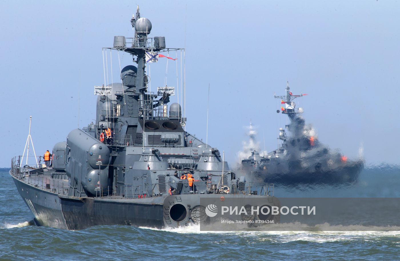 Выход кораблей Балтийского флота в море в рамках учений "Запад-2017"