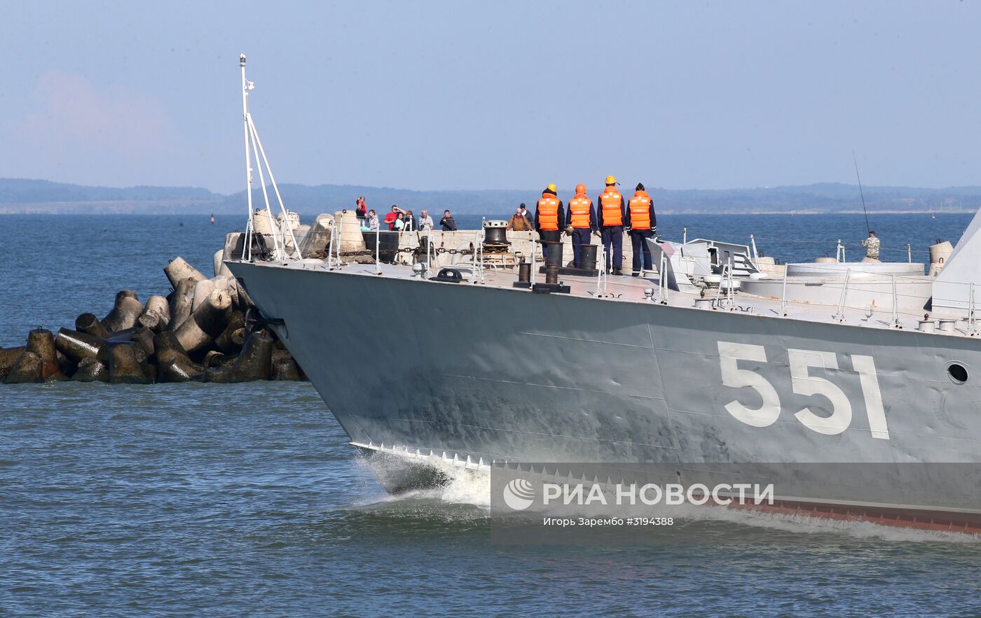 Выход кораблей Балтийского флота в море в рамках учений "Запад-2017"