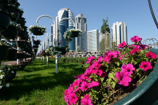 Открытие цветочного парка в Грозном