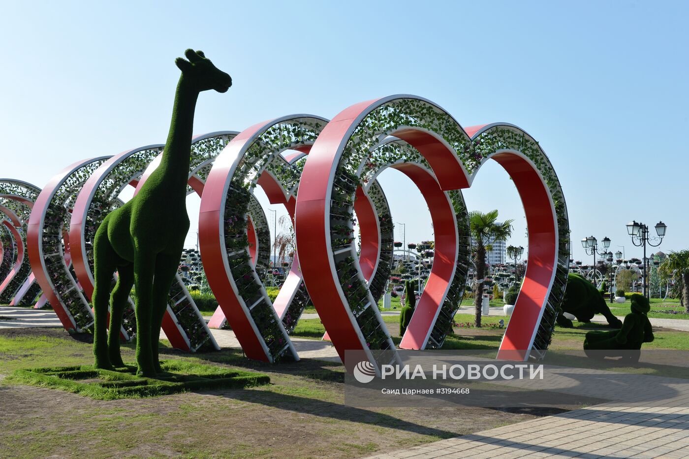 Открытие цветочного парка в Грозном