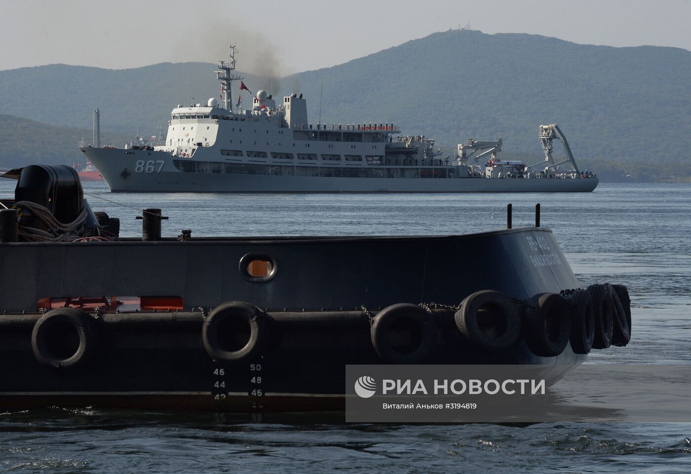 Прибытие отряда боевых кораблей ВМС Китая во Владивосток