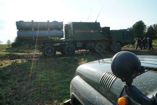 Пуск противокорабельной ракеты БРК "Бал" в рамках учений "Запад-2017"