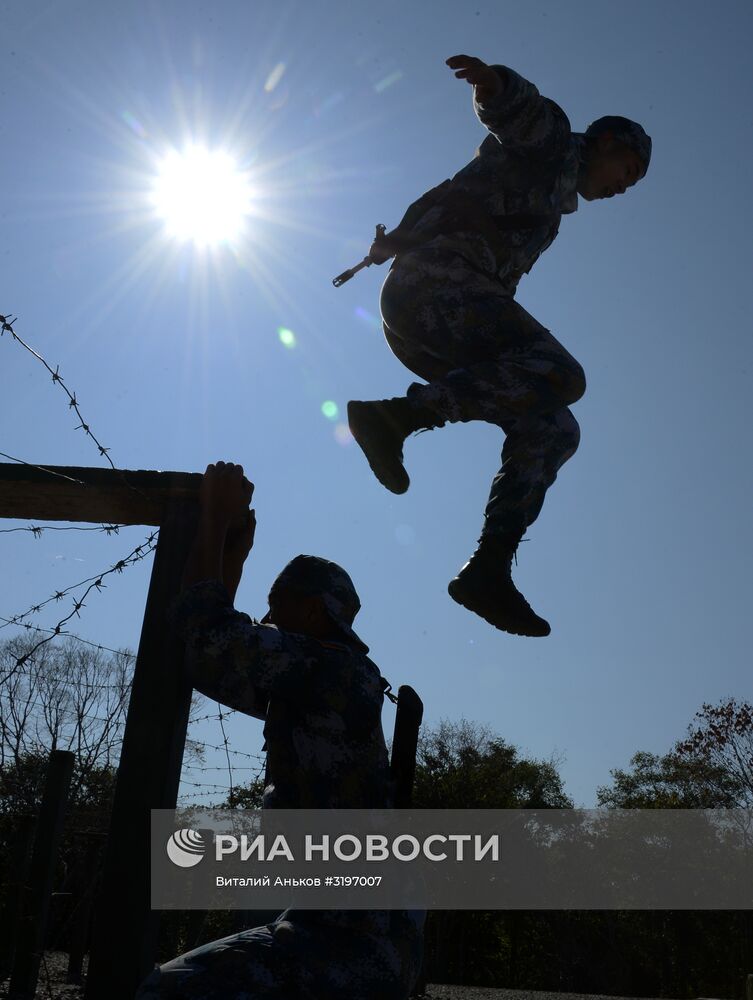 Сухопутная фаза российско-китайских учений "Морское взаимодействие - 2017"