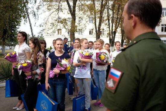 Первые 15 девушек стали курсантами Краснодарского летного училища