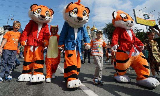 Празднование Дня тигра во Владивостоке
