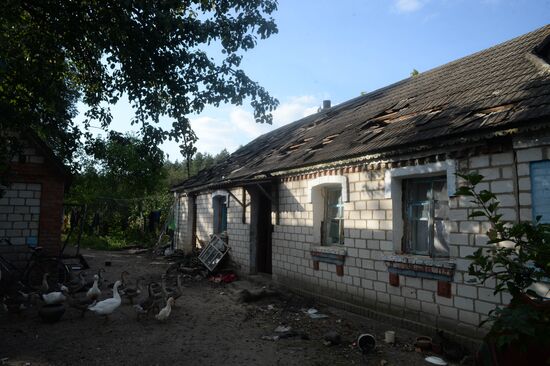 Последствия пожара на складе с боеприпасами в Винницкой области Украины