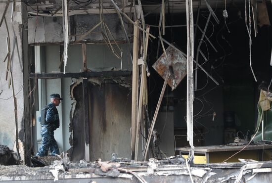 Отделение Сбербанка сгорело во Львове ночью