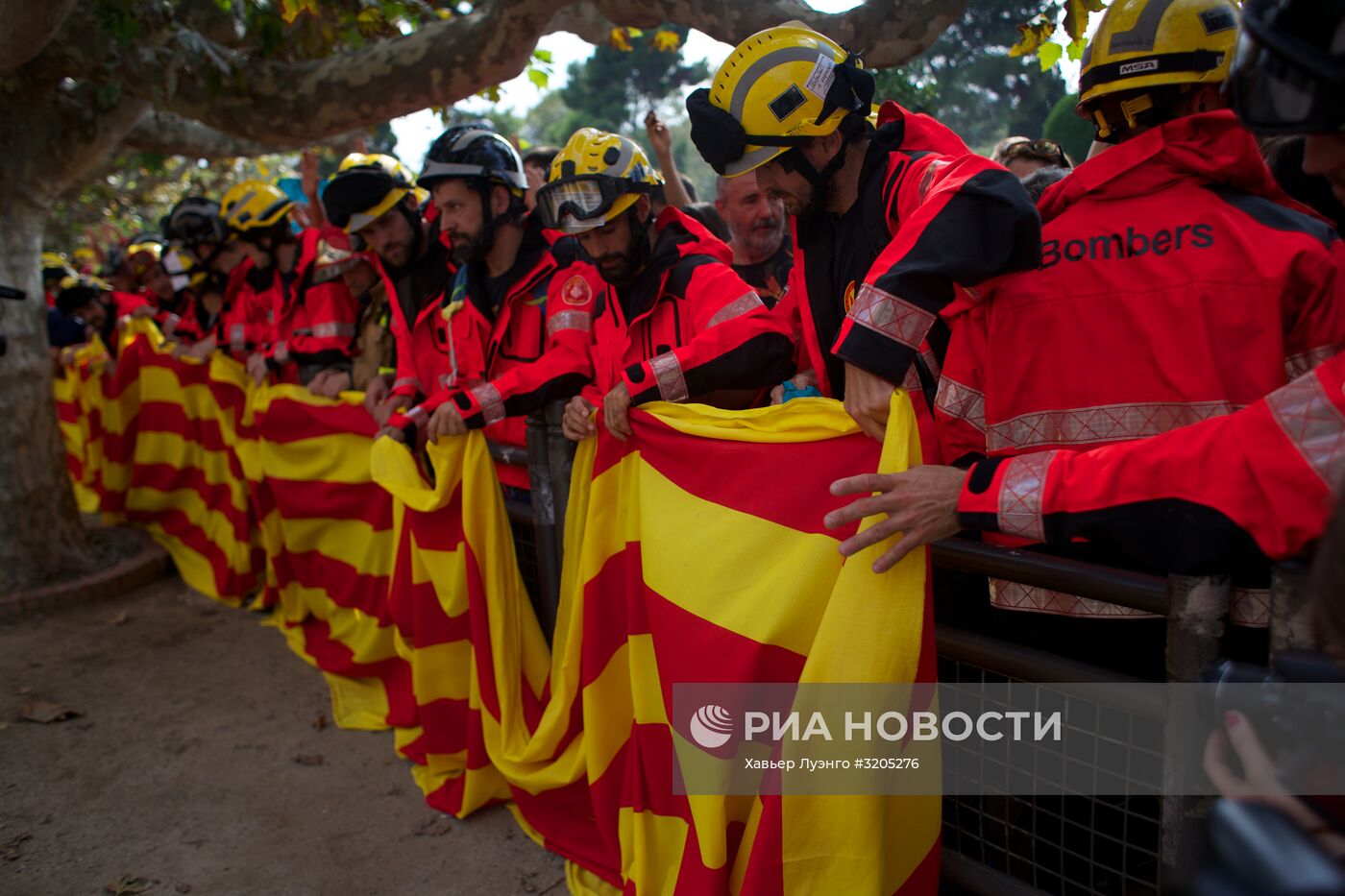 Всеобщая забастовка в поддержку референдума о независимости Каталонии в Барселоне