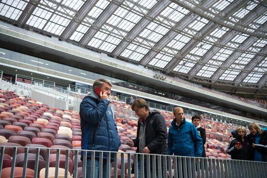 Инспекционный визит делегации FIFA и оргкомитета "Россия-2018" на стадион "Лужники"