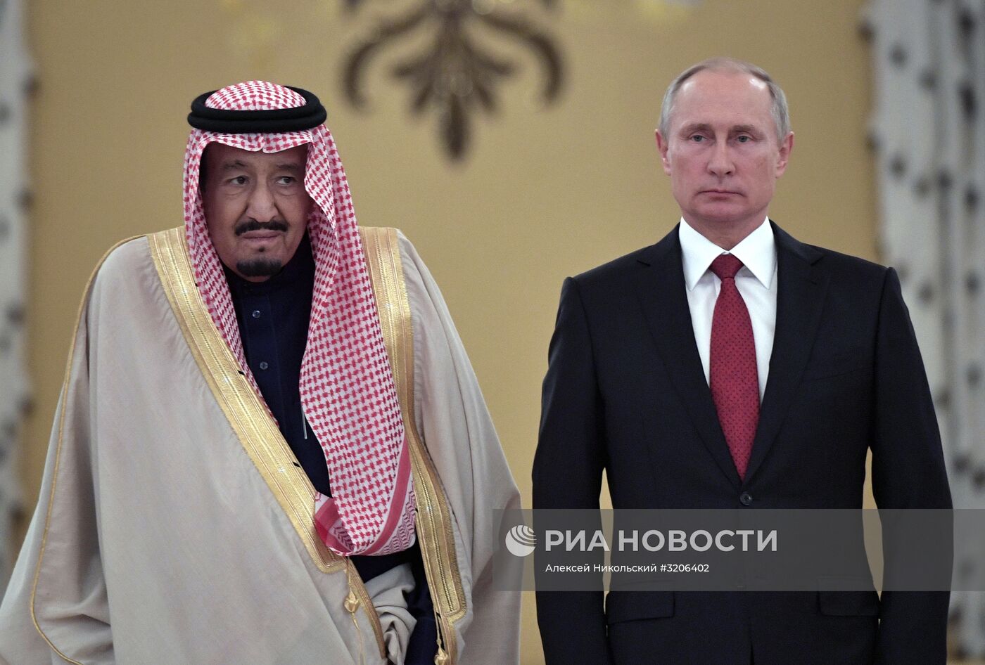 Переговоры президента РФ В. Путина с королем Саудовской Аравии С. Аль-Саудом