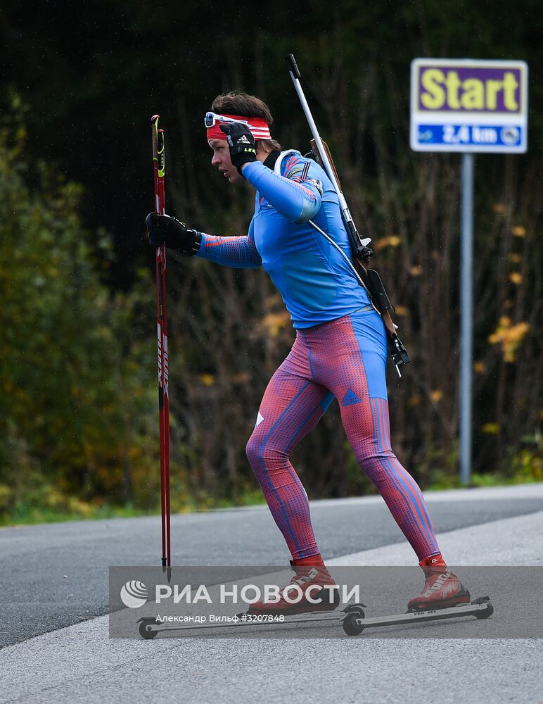 Тренировочный сбор мужской сборной России по биатлону в австрийском Рамзау