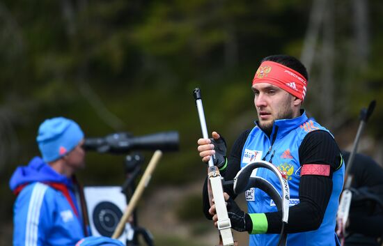 Тренировочный сбор мужской сборной России по биатлону в австрийском Рамзау