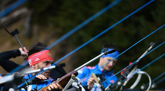 Тренировочный сбор мужской сборной России по биатлону в австрийском Рамзау