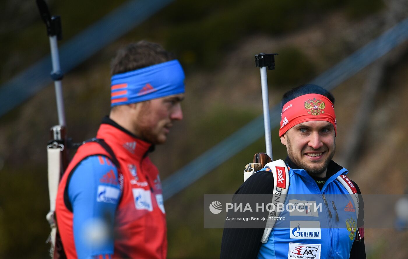 Тренировочный сбор мужской сборной России по биатлону в австрийском Рамзау