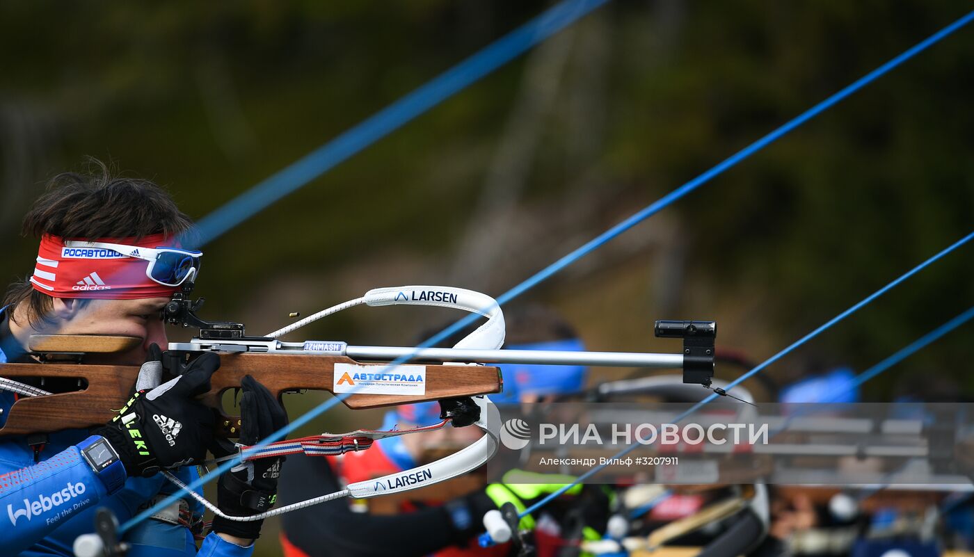 Тренировочный сбор мужской сборной России по биатлону в австрийском Рамзау