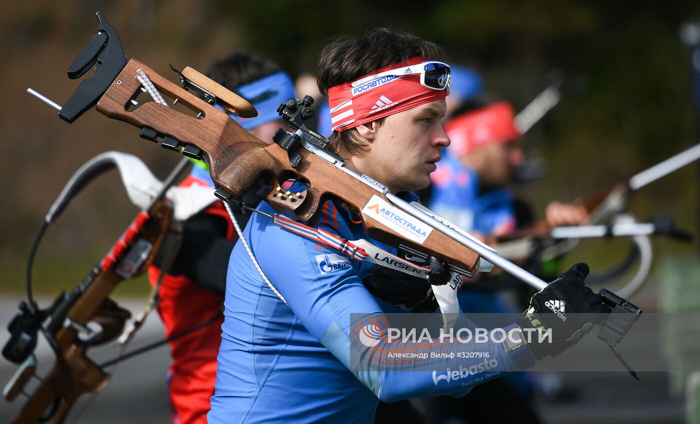 Тренировочный сбор мужской сборной России по биатлону в австрийском Рамзау